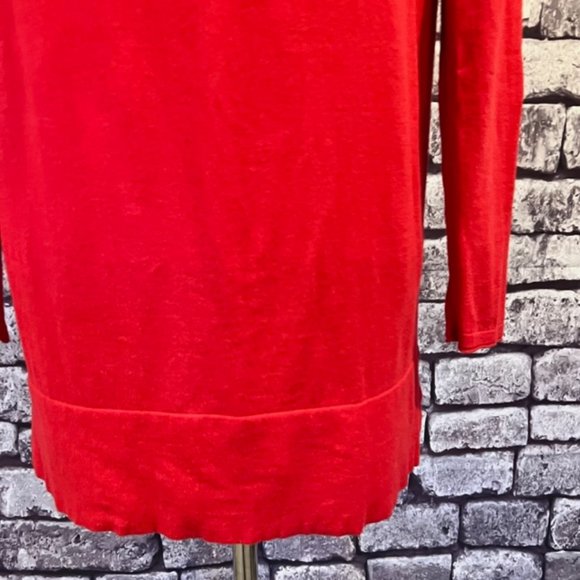 J. Jill Red Long Sleeve No Close Cardigan Sweater Size XS - Picture 6 of 9
